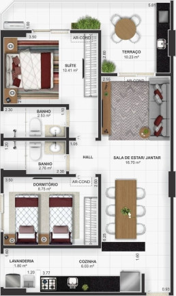 Imagem Apartamento com 2 Quartos à Venda, 70 m² em Tupi - Praia Grande