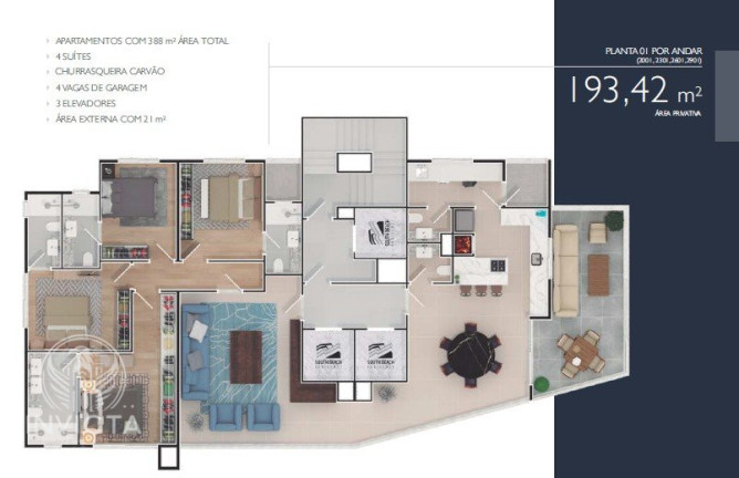 Imagem Apartamento com 4 Quartos à Venda, 193 m² em Centro - Balneário Camboriú