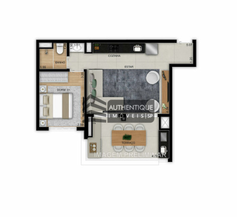 Imagem Apartamento com 2 Quartos à Venda, 71 m² em Brooklin - São Paulo Imagem Apartamento com 2 Quartos à Venda, 71 m² em Brooklin - São Paulo