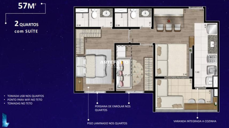 Imagem Apartamento com 2 Quartos à Venda, 59 m² em Sacomã - São Paulo