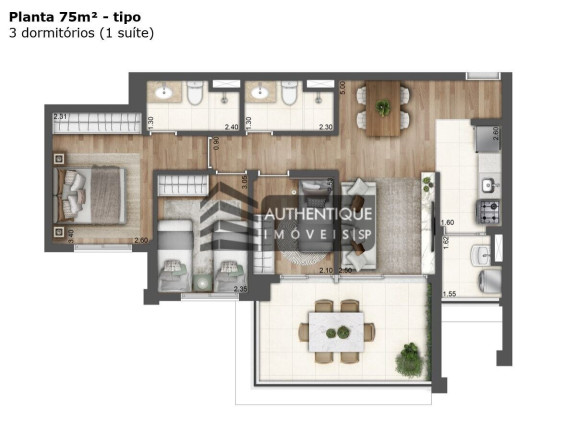 Imagem Apartamento com 3 Quartos à Venda, 75 m² em Ipiranga - São Paulo Imagem Apartamento com 3 Quartos à Venda, 75 m² em Ipiranga - São Paulo