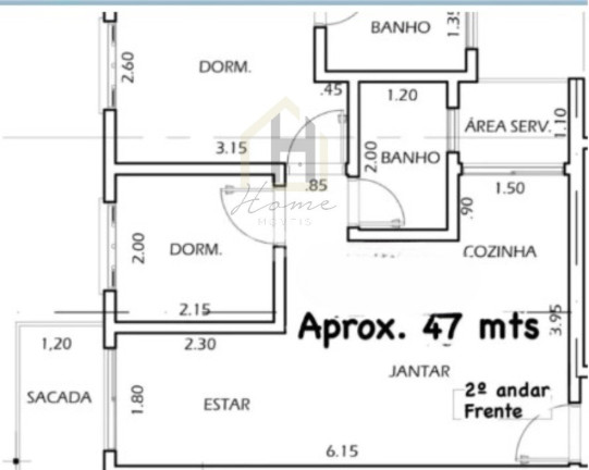 Imagem Imóvel com 2 Quartos à Venda, 46 m² em Vila Sacadura Cabral - Santo André