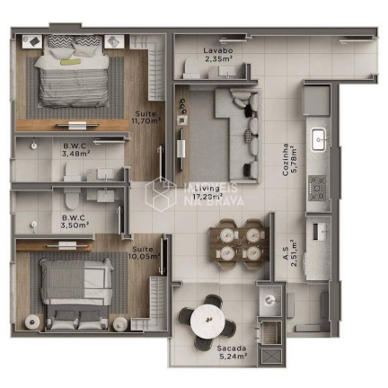 Imagem Apartamento com 2 Quartos à Venda, 69 m² em Centro - Itajaí Imagem Apartamento com 2 Quartos à Venda, 69 m² em Centro - Itajaí