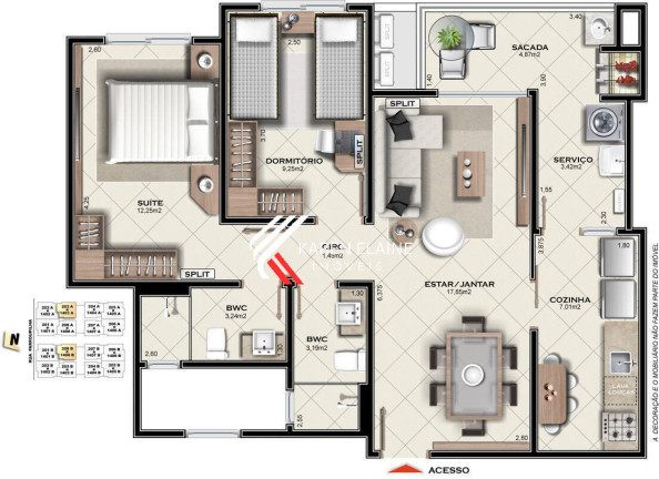 Apartamento com 3 Quartos à Venda, 93 m² em Campinas - São José