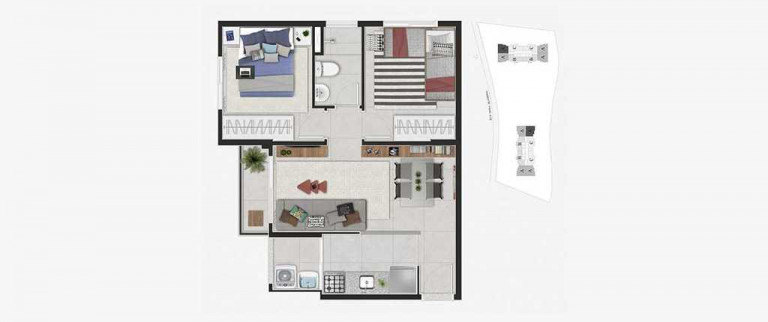 Imagem Apartamento com 2 Quartos à Venda, 48 m² em Jaguaribe - Osasco