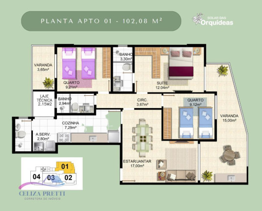 Imagem Apartamento com 3 Quartos à Venda, 98 m² em Bento Ferreira - Vitória Imagem Apartamento com 3 Quartos à Venda, 98 m² em Bento Ferreira - Vitória