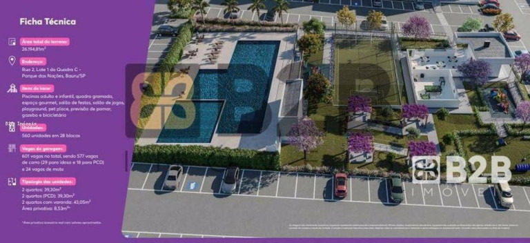 Imagem Apartamento com 2 Quartos à Venda, 39 m² em Parque Das Nações - Bauru