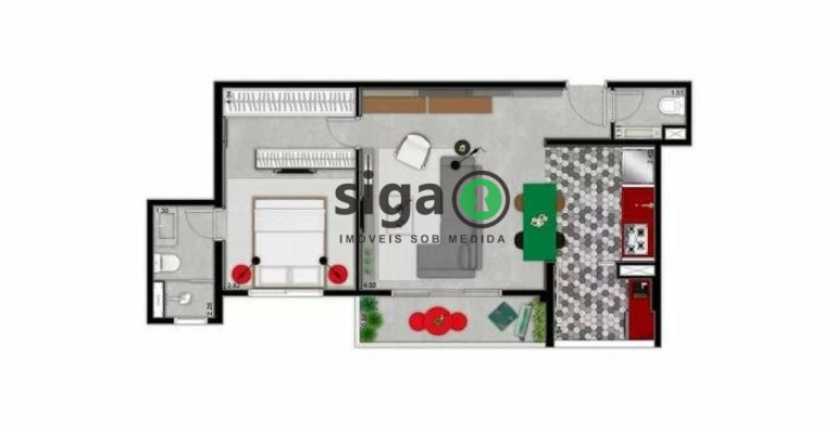 Imagem Apartamento com 1 Quarto para Alugar, 60 m² em Vila Madalena - São Paulo