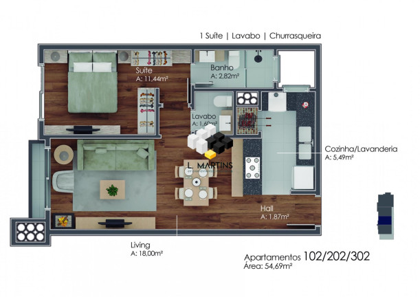Imagem Apartamento com 2 Quartos à Venda, 90 m² em Av. Central - Gramado Imagem Apartamento com 2 Quartos à Venda, 90 m² em Av. Central - Gramado