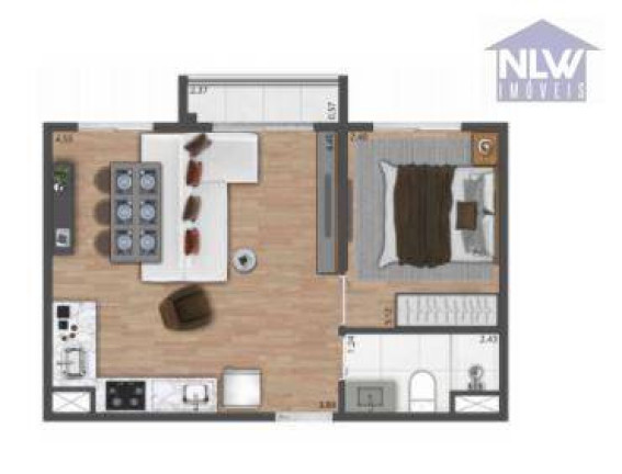 Apartamento com 1 Quarto à Venda, 35 m² em Moema - São Paulo