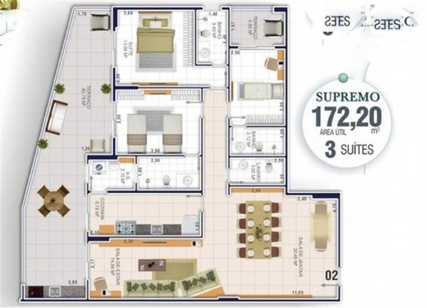 Imagem Apartamento com 3 Quartos à Venda, 172 m² em Aviação - Praia Grande