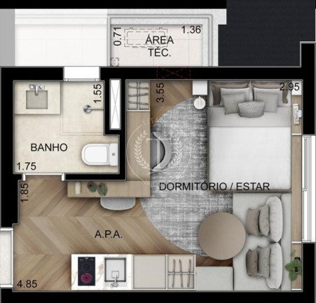 Imagem Apartamento com 1 Quarto à Venda, 22 m² em Perdizes - São Paulo