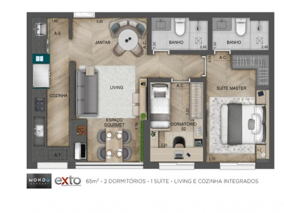 Imagem Imóvel com 2 Quartos à Venda, 65 m² em Vila Andrade - São Paulo