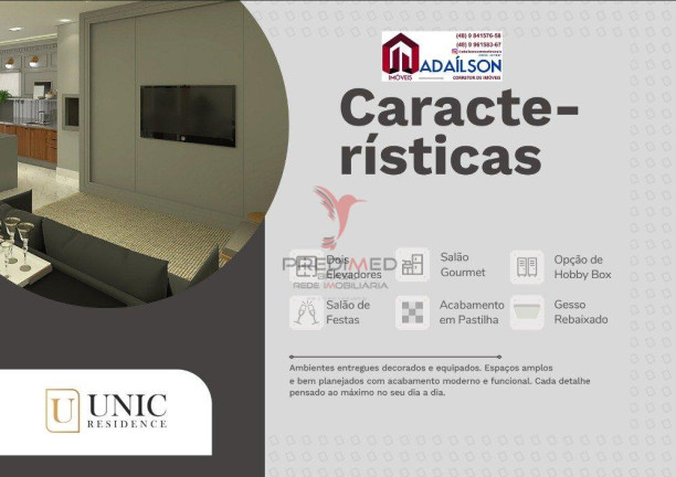 Imagem Apartamento com 2 Quartos à Venda, 74 m² em Barreiros - São José