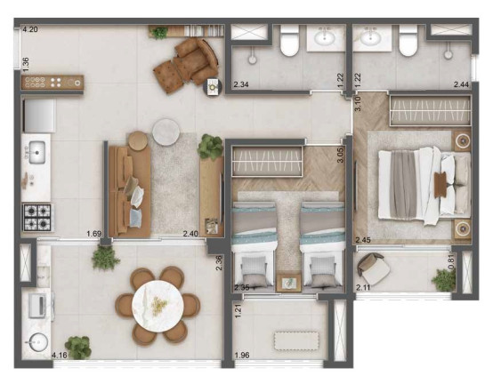 Imagem Apartamento com 1 Quarto à Venda, 43 m² em Jardim Das Acácias - São Paulo Imagem Apartamento com 1 Quarto à Venda, 43 m² em Jardim Das Acácias - São Paulo