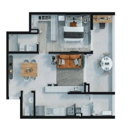 Imagem Apartamento com 1 Quarto à Venda, 66 m² em Boqueirão - Santos