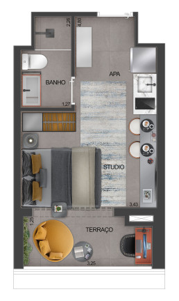 Imagem Apartamento com 1 Quarto à Venda, 24 m² em Brooklin - São Paulo