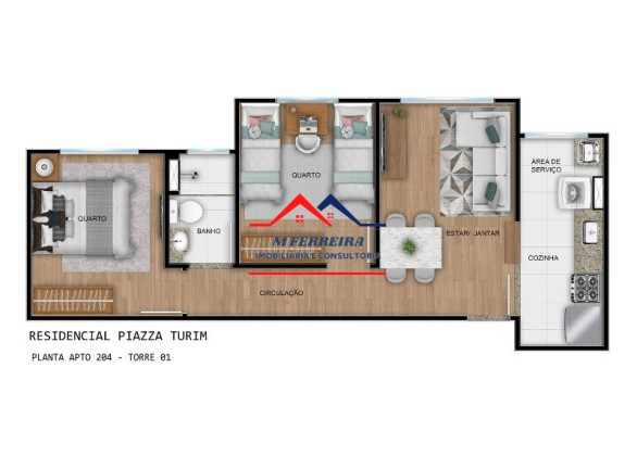 Imagem Apartamento com 2 Quartos à Venda, 46 m² em Glebas Califórnia - Piracicaba Imagem Apartamento com 2 Quartos à Venda, 46 m² em Glebas Califórnia - Piracicaba