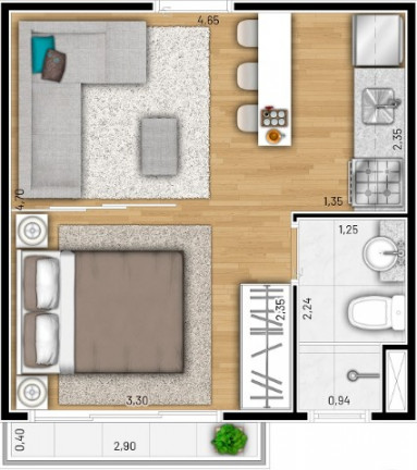 Imagem Imóvel com 1 Quarto à Venda, 26 m² em Cidade Jardim - São Paulo