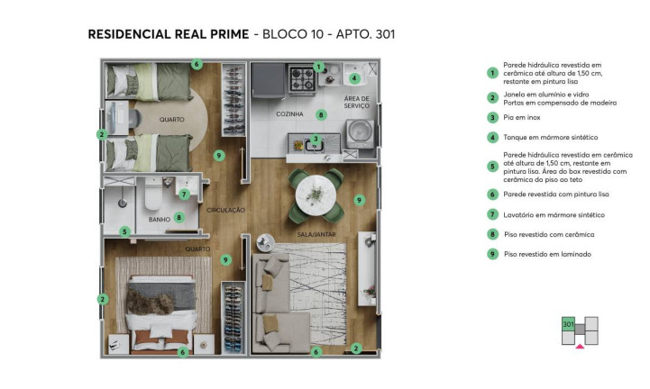 Imagem Apartamento com 2 Quartos à Venda, 45 m² Imagem Apartamento com 2 Quartos à Venda, 45 m²