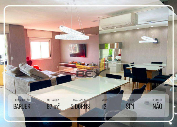 Apartamento com 2 Quartos à Venda, 87 m² em Jardim Tupanci - Barueri