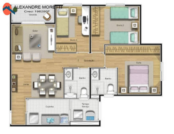 Imagem Casa com 3 Quartos à Venda,  em Vila Trujillo - Sorocaba