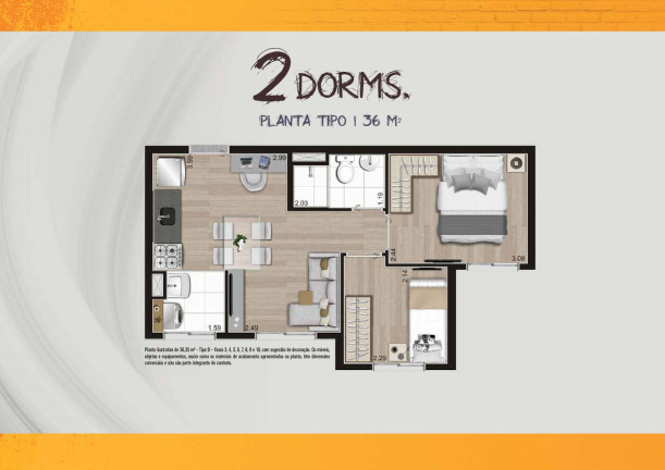 Imagem Apartamento com 2 Quartos à Venda, 36 m² em Cambuci - São Paulo