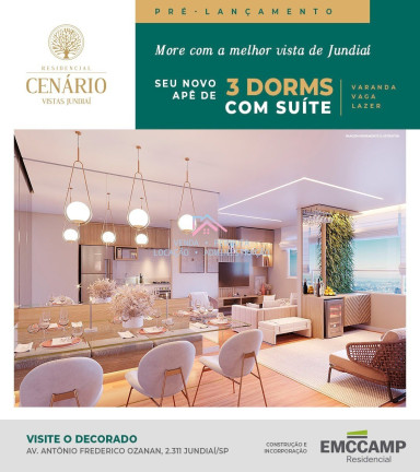 Imagem Apartamento com 3 Quartos à Venda, 60 m² em Jardim Carlos Gomes - Jundiaí