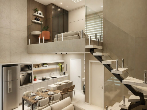 Imagem Apartamento com 1 Quarto à Venda, 29 m² em Mercês - Curitiba