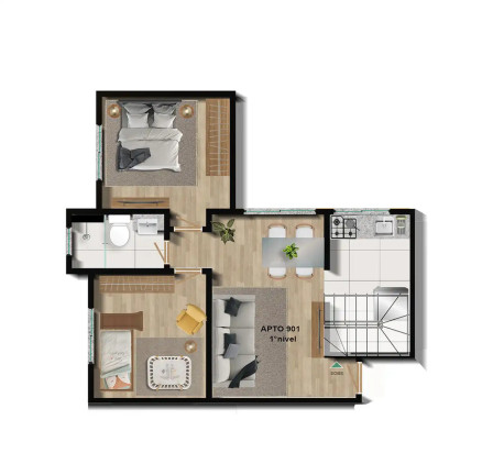 Imagem Apartamento com 2 Quartos à Venda, 49 m² em Gameleira - Belo Horizonte