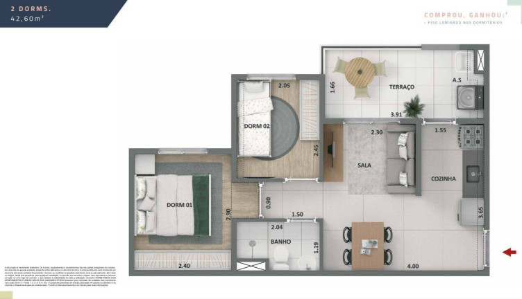 Apartamento com 2 Quartos à Venda, 42 m² em Interlagos - São Paulo