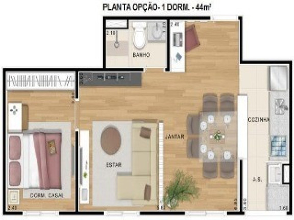 Imagem Imóvel com 2 Quartos à Venda, 45 m² em Itaquera - São Paulo