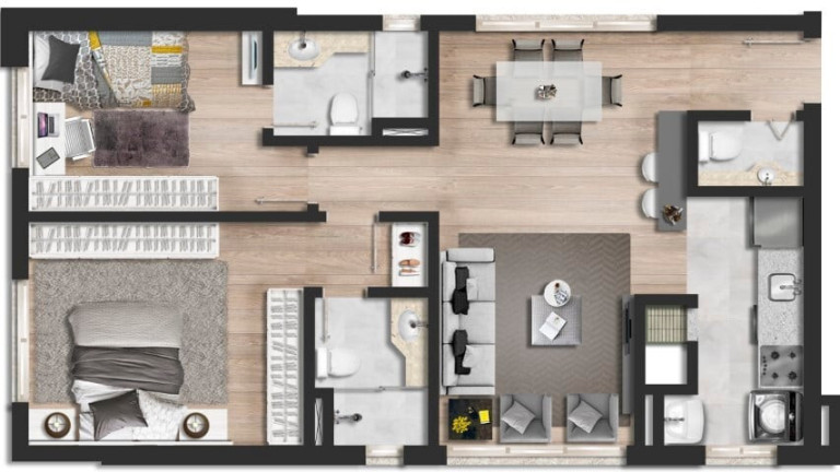 Imagem Apartamento com 2 Quartos à Venda, 67 m² em Mont Serrat - Porto Alegre