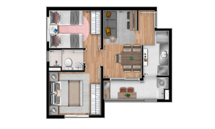 Imagem Apartamento com 2 Quartos à Venda, 48 m² em Vila Tolstoi - São Paulo Imagem Apartamento com 2 Quartos à Venda, 48 m² em Vila Tolstoi - São Paulo