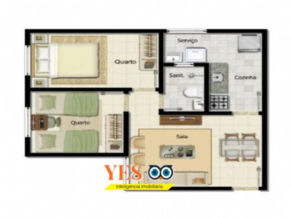 Imagem Apartamento com 2 Quartos à Venda, 60 m² em Conceição - Feira De Santana