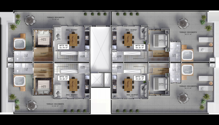 Imagem Apartamento com 2 Quartos à Venda, 78 m² em água Verde - Curitiba