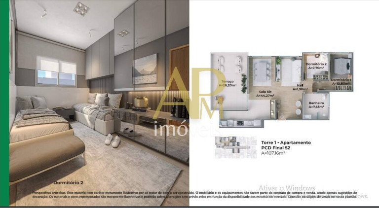 Imagem Apartamento com 2 Quartos à Venda, 107 m² em Nossa Senhora Do Rosário - São José Imagem Apartamento com 2 Quartos à Venda, 107 m² em Nossa Senhora Do Rosário - São José