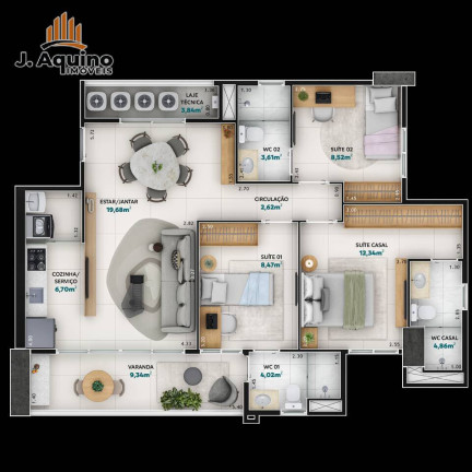 Imagem Apartamento com 2 Quartos à Venda, 62 m² em Dionisio Torres - Fortaleza Imagem Apartamento com 2 Quartos à Venda, 62 m² em Dionisio Torres - Fortaleza