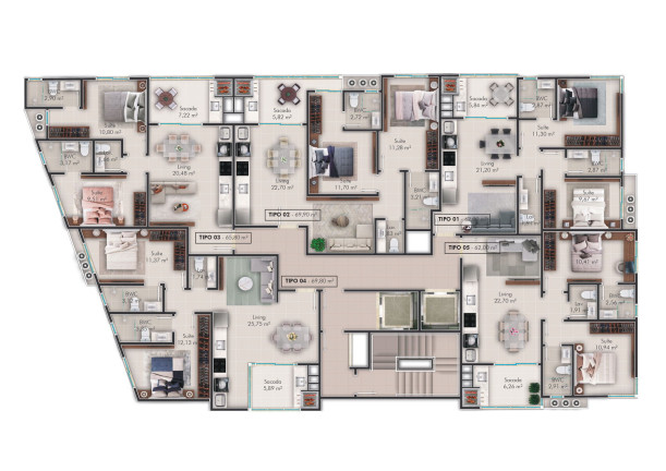 Imagem Apartamento com 2 Quartos à Venda, 69 m² em Morretes - Itapema