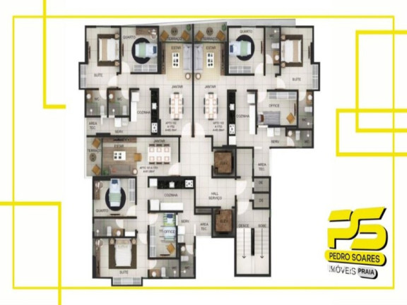 Imagem Apartamento com 2 Quartos à Venda, 65 m² em Brisamar - João Pessoa