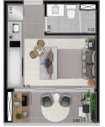 Apartamento com 1 Quarto à Venda, 27 m² em Paraíso - São Paulo