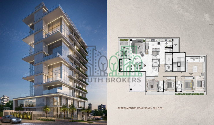 Imagem Apartamento com 4 Quartos à Venda, 245 m² em Cristo Rei - Curitiba