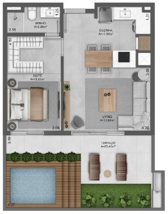 Imagem Apartamento com 1 Quarto à Venda, 47 m² em Mont Serrat - Porto Alegre