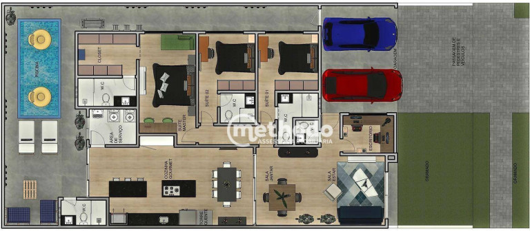 Imagem Casa com 3 Quartos à Venda, 192 m² em Parque Brasil 500 - Paulínia Imagem Casa com 3 Quartos à Venda, 192 m² em Parque Brasil 500 - Paulínia