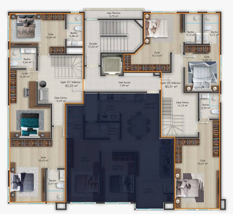 Imagem Cobertura com 3 Quartos à Venda, 160 m² em Bombas - Bombinhas