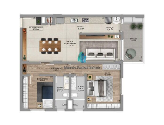 Imagem Apartamento com 2 Quartos à Venda, 97 m² em Centro - Bento Gonçalves Imagem Apartamento com 2 Quartos à Venda, 97 m² em Centro - Bento Gonçalves