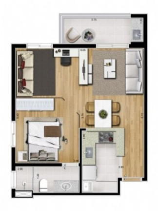 Loft com 2 Quartos à Venda, 50 m² em Jardim Do Mar - São Bernardo Do Campo