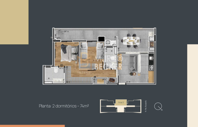 Imagem Apartamento com 2 Quartos à Venda, 74 m² em Vila Ema - São José Dos Campos