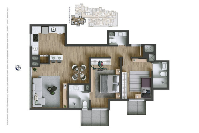 Imagem Apartamento com 2 Quartos à Venda, 84 m² em Centro - Gramado Imagem Apartamento com 2 Quartos à Venda, 84 m² em Centro - Gramado
