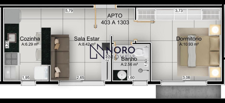 Imóvel à Venda, 29 m² em Nossa Senhora Do Rosário - Santa Maria